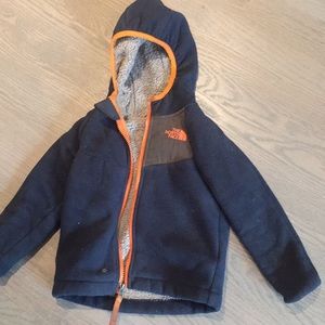 North face fleece jacket with hood
